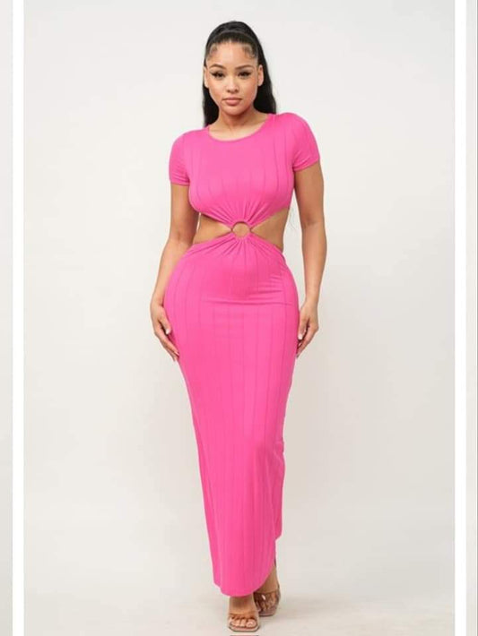 1 piece maxi dress with cutout